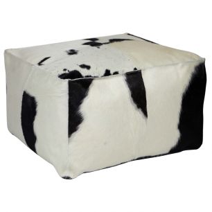 Pouf cow square black/white 50x50x30cm (bos taurus taurus)